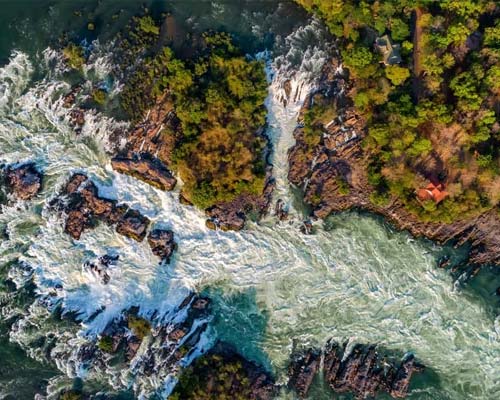 Khone Phapheng Falls powerful cascade