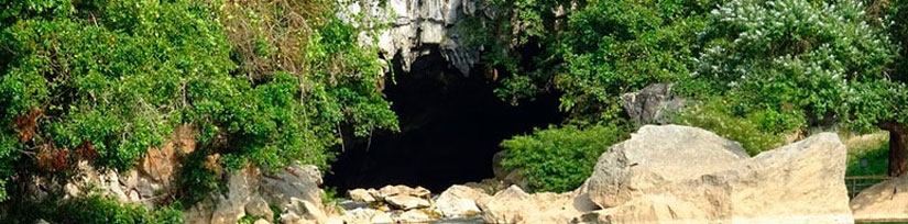 Konglor Cave entrance and surrounding landscape