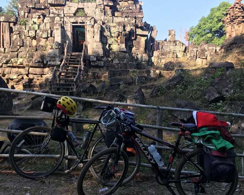 Cycling through Savannakhet streets