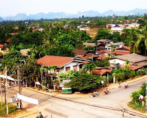 Thakek town colonial architecture
